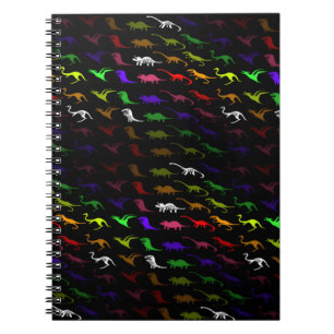 Kids cool rainbow colourful cute dinosaur notebook