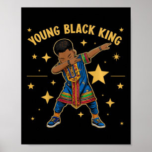 Kids Cool Young Black King African Pride Black His Poster