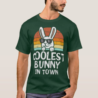 Kids Coolest Bunny In Town Sunglasses Toddler Boys T-Shirt