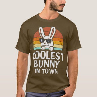 Kids Coolest Bunny In Town Sunglasses Toddler Boys T-Shirt