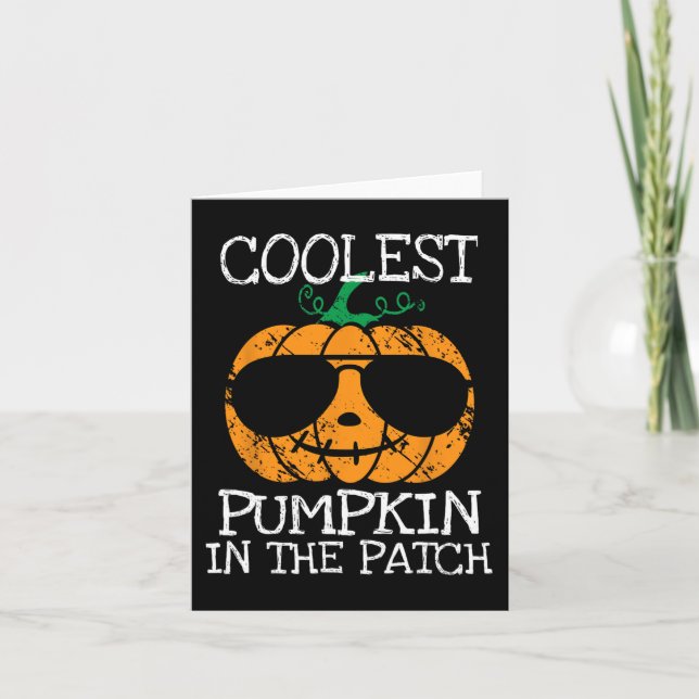 Kids Coolest Pumpkin In The Patch Halloween Boys G Card (Front)