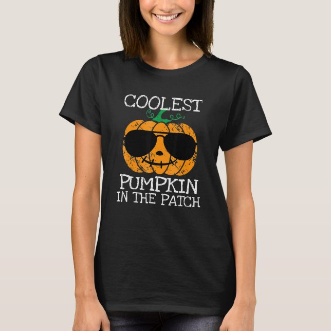 Kids Coolest Pumpkin In The Patch Halloween Boys G T-Shirt (Front)