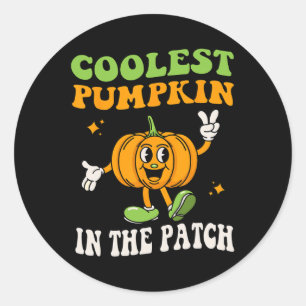 Kids Coolest Pumpkin In The Patch Halloween Toddle Classic Round Sticker