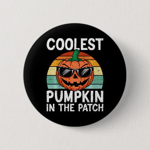 Kids Coolest Pumpkin In The Patch Toddler Boys Hal 6 Cm Round Badge