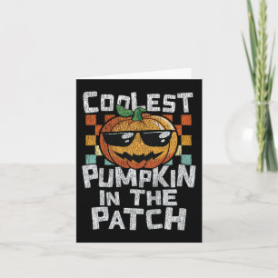 Kids Coolest Pumpkin In The Patch Toddler Boys Hal Card