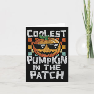 Kids Coolest Pumpkin In The Patch Toddler Boys Hal Card