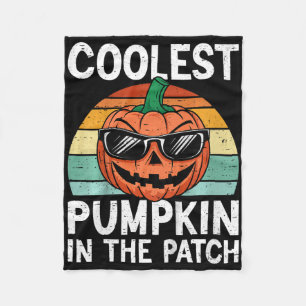Kids Coolest Pumpkin In The Patch Toddler Boys Hal Fleece Blanket