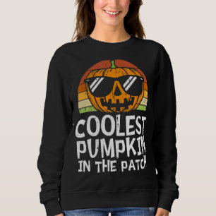 Kids Coolest Pumpkin In The Patch Toddler Boys Hal Sweatshirt