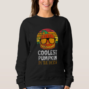 Kids Coolest Pumpkin In The Patch Toddler Boys Hal Sweatshirt