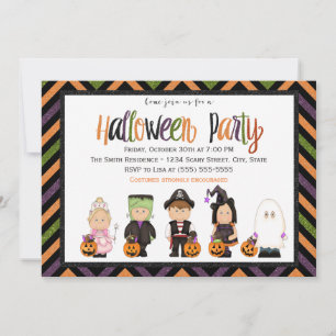 Kids costume Halloween Party Invitation