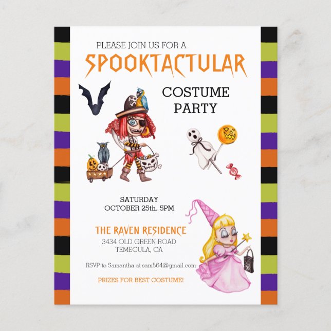 Kids Costume Party Halloween Trick or Treat  (Front)