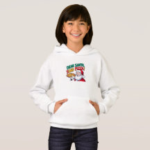 Kids Cosy Dear Santa Send Pizza Christmas Hoodie
