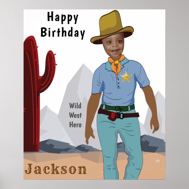 Kids Cowboy Special Sheriff Original ADD Photo  Poster (Front)