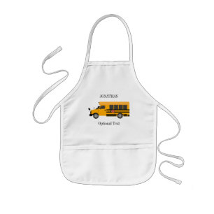 Kids Craft School Children Bus Personalized Apron