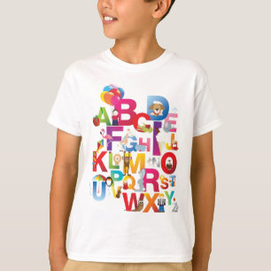 kids crazy alphabet t-shirt