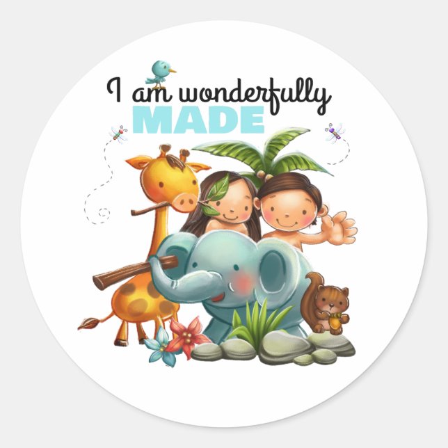 Kids Creation Bible verse stickers (Front)