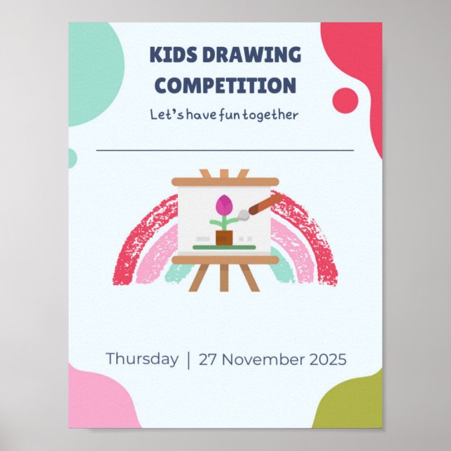 Kids Creative Drawing Poster (Front)