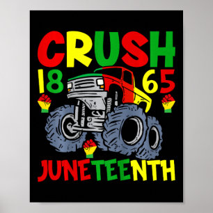 Kids Crush Juneteenth Truck Design For Juneteenth Poster