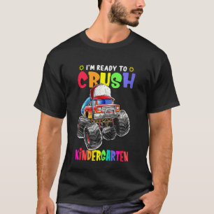 Kids Crush Kindergarten Monster Truck Backpack Bac T-Shirt