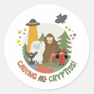 Kids Cryptid Club T-Shirt Classic Round Sticker