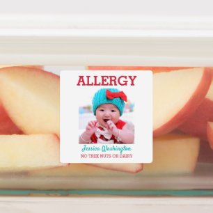 Kids Custom Photo Allergy Alert Personalised
