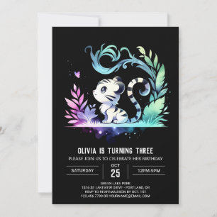 Kids Custom Tiger Birthday Invitation