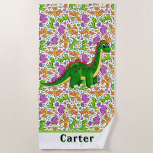 Kids Customise Dinosaur Beach Towel