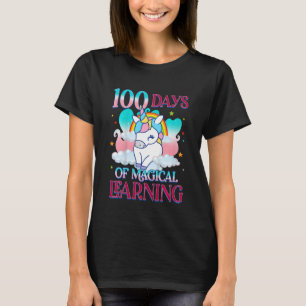 Kids Cute 100 Days of School Unicorn Girls Teacher T-Shirt
