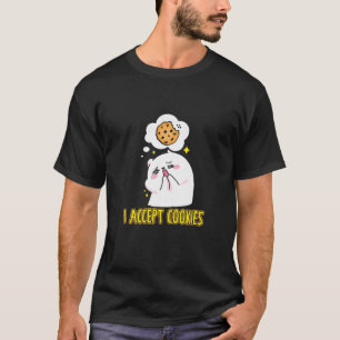 Kids Cute Accept Cookies Sweet Dessert Kitten Pupp T-Shirt