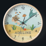 Kids Cute and Magical Ocean Mermaid Girls Clock<br><div class="desc">This cute and whimsical kids clock features an under the sea magical mermaid and blue tail. The clock can be personalised with your girls name,  the perfect gift for any mermaid enthusiast,  great decor for a kids room or baby girl nursery.</div>