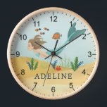 Kids Cute and Magical Ocean Mermaid Girls Clock<br><div class="desc">This cute and whimsical kids clock features an under the sea magical mermaid and blue tail. The clock can be personalised with your girls name,  the perfect gift for any mermaid enthusiast,  great decor for a kids room or baby girl nursery.</div>