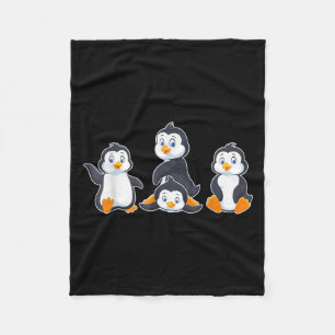 Kids Cute Animal Penguin  Fleece Blanket