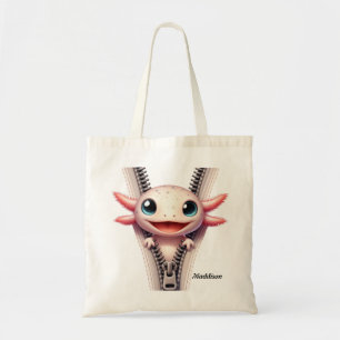 Kids Cute Axolotl Tote Bag
