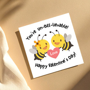 Kids Cute Bee Valentine's Day Holiday Card
