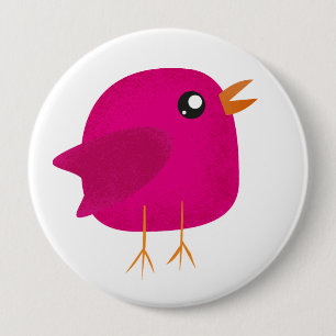 Kids cute birdy 10 cm round badge