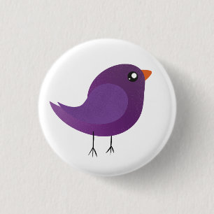 Kids cute birdy 3 cm round badge