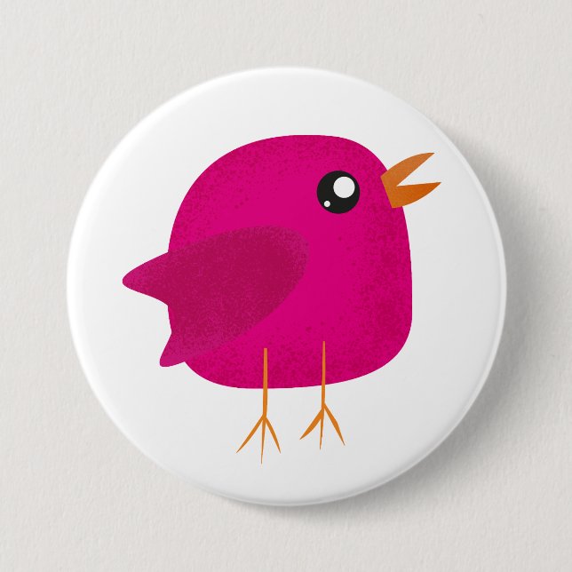 Kids cute birdy    7.5 cm round badge (Front)
