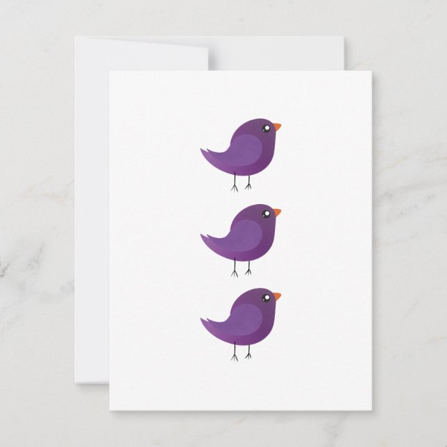 Kids cute birdy  announcement (Front)