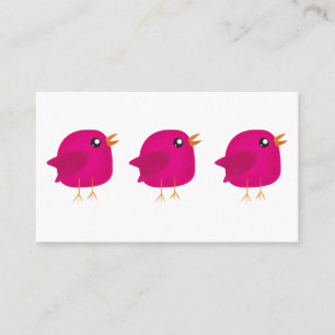 Kids cute birdy business card