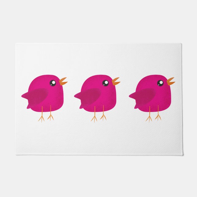 Kids cute birdy   doormat (Front)