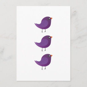 Kids cute birdy enclosure card