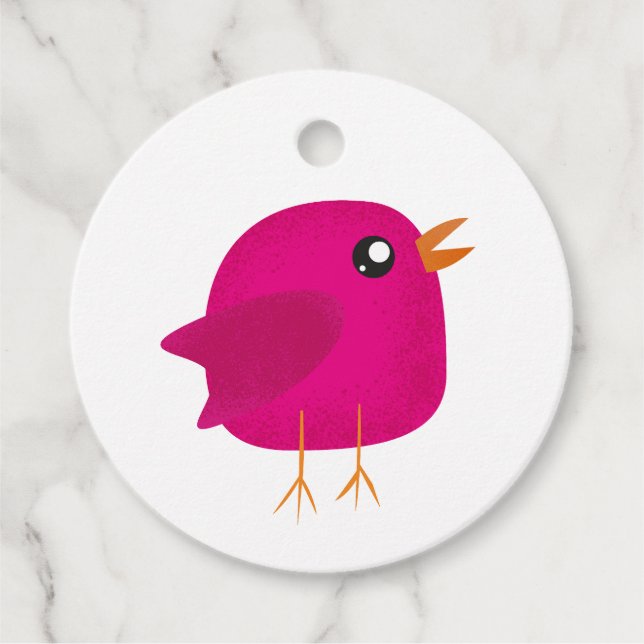 Kids cute birdy   favour tags (Front)