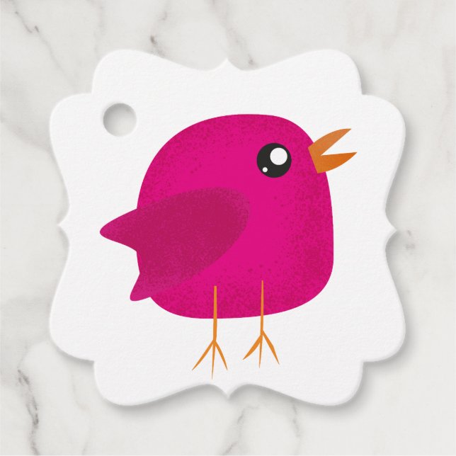 Kids cute birdy   favour tags (Front)