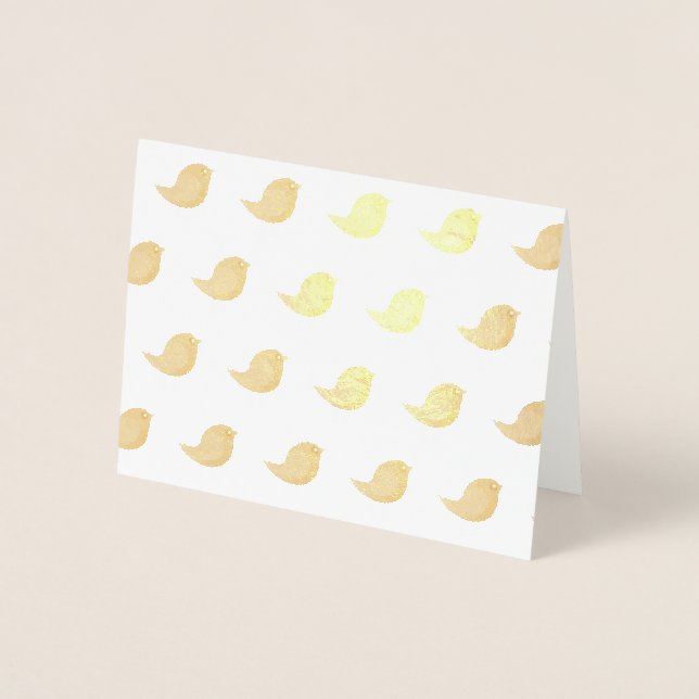 Kids cute birdy  foil card (Front)