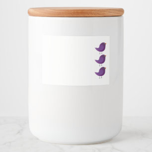 Kids cute birdy  food label