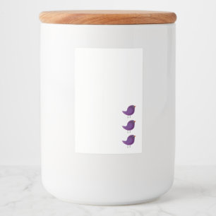 Kids cute birdy food label