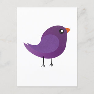 Kids cute birdy holiday postcard