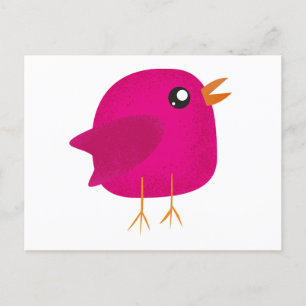 Kids cute birdy  holiday postcard