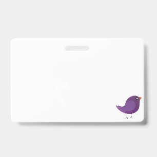 Kids cute birdy ID badge
