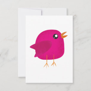 Kids cute birdy invitation